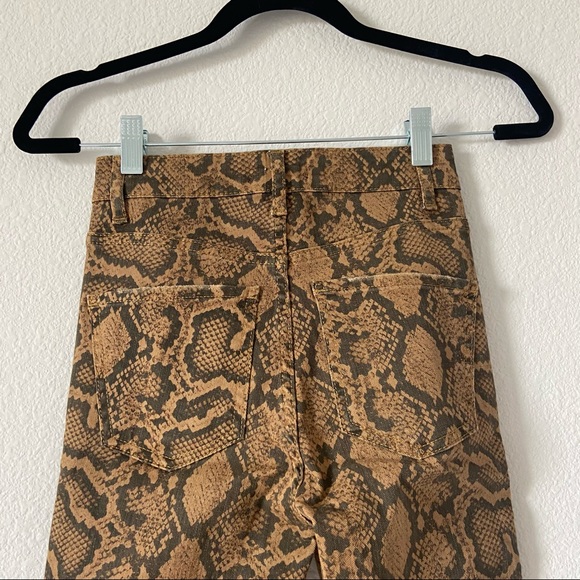 Snakeskin skinny jeans Zara Size 2 but fits like 00 0 xxs python animal pant - Picture 4 of 6